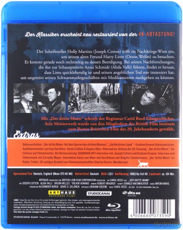 The Third Man (Trzeci człowiek (Edycja specjalna)) [Blu-Ray]