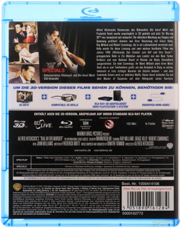 Dial M for Murder (M jak morderstwo) [Blu-Ray 3D]+[Blu-Ray]