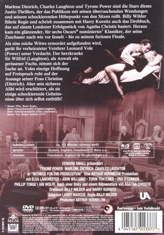 Witness for the Prosecution (Świadek oskarżenia) [DVD]