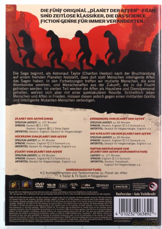 Planet of the Apes 1-4 (Planeta małp 1-4) [6DVD]