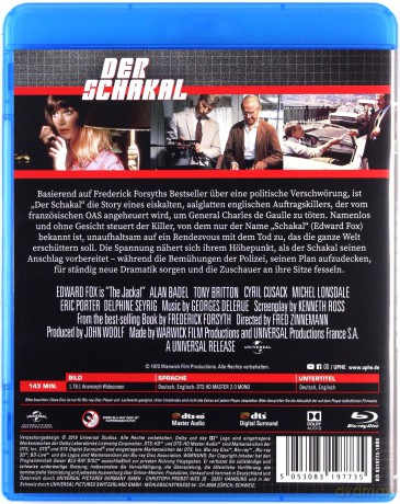 The Day of the Jackal (Dzień Szakala) [Blu-Ray]