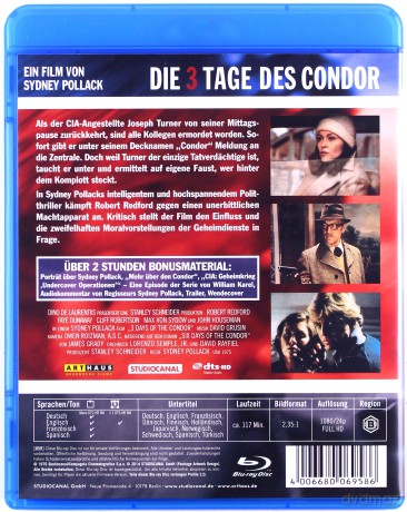 Three Days of the Condor (Trzy dni Kondora) [Blu-Ray]