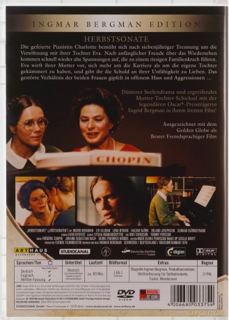 Autumn Sonata (Jesienna sonata) [DVD]