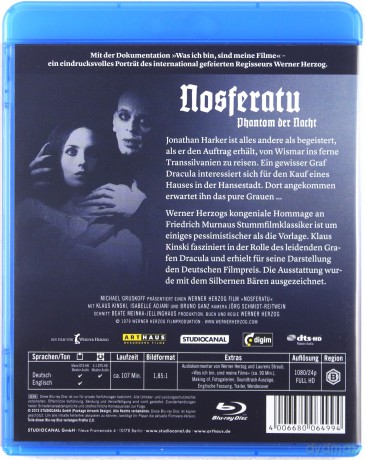 Nosferatu the Vampyre (Nosferatu - wampir) [Blu-Ray]