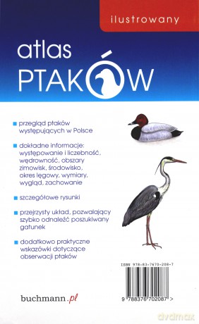 Ilustrowany atlas ptaków - Emilia Grzędzicka [KSIĄŻKA]