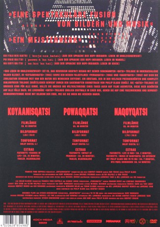 Qatsi Trylogy: Koyaanisqatsi / Powaqqatsi / Nagoyqatsi [3DVD]