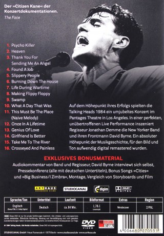 The Taking Heads: Stop Making Sense [DVD]