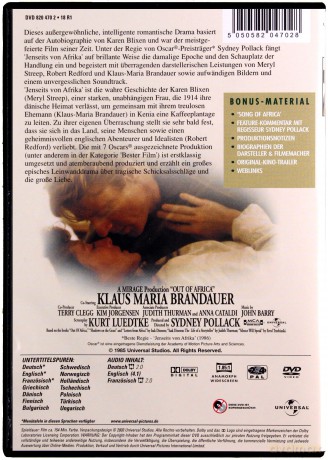 Pożegnanie z Afryką [DVD]