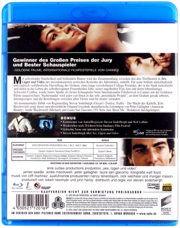 Sex, Lies, and Videotape (Seks, kłamstwa i kasety video) [Blu-Ray]