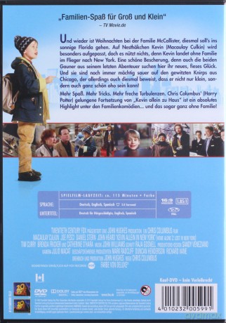 Home Alone 2: Lost in New York (Kevin sam w Nowym Jorku) [DVD]