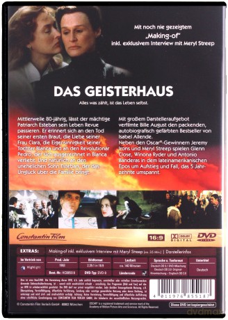 The House of the Spirits (Dom dusz) [DVD]