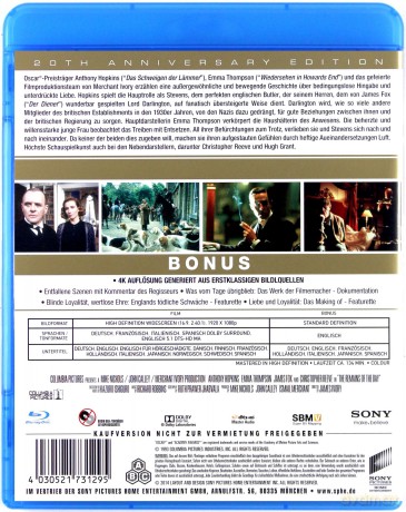 The Remains of the Day (Okruchy dnia) [Blu-Ray]
