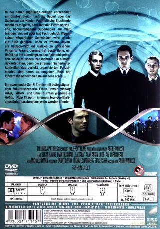 Gattaca (Gattaca - szok przyszłości (Edycja specjalna)) [DVD]
