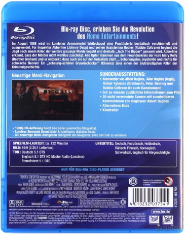 From Hell (Z piekła rodem) [Blu-Ray]