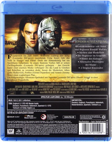 The Man in the Iron Mask (Człowiek w żelaznej masce) [Blu-Ray]