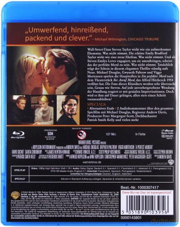 A Perfect Murder (Morderstwo doskonałe) [Blu-Ray]