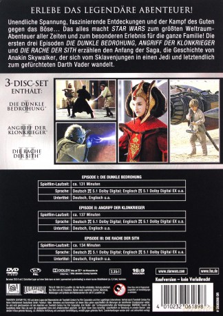 Star Wars Episode 1-3 (Gwiezdne Wojny 1-3) [3DVD]