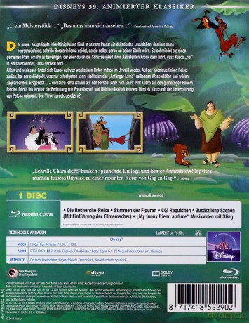The Emperor's New Groove (Nowe szaty króla) (Disney) [Blu-Ray]