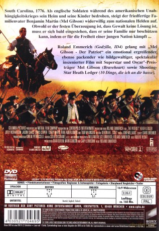 The Patriot (Patriota) [DVD]