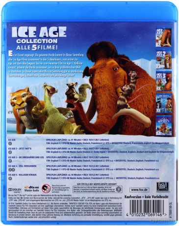 Ice Age 1-5 (Epoka lodowcowa 1-5) [5xBlu-Ray]