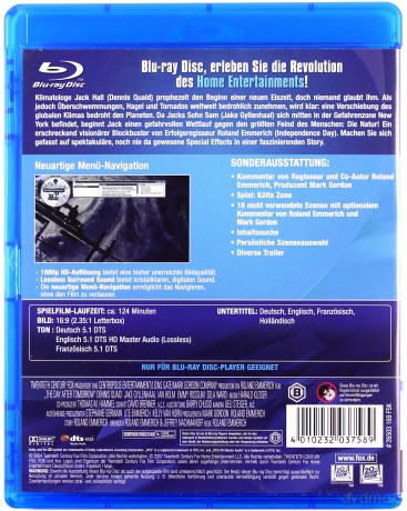 The Day After Tomorrow (Pojutrze) [Blu-Ray]