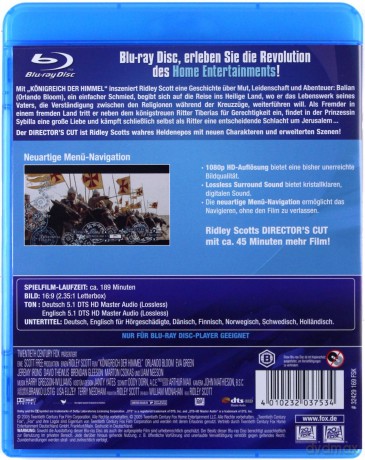 Kingdom of Heaven (Królestwo niebieskie) [Blu-Ray]