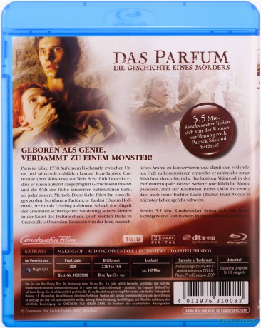 Perfume: The Story of a Murderer (Pachnidło: Historia mordercy) [Blu-Ray]