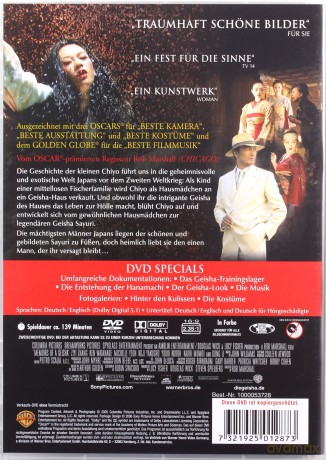 Memoirs of a Geisha (Wyznania gejszy) [DVD]