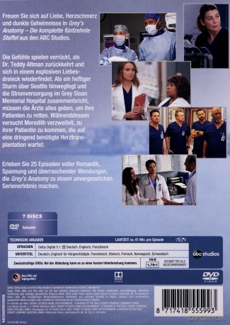Grey's Anatomy (Chirurdzy Sezon 15) [7DVD]