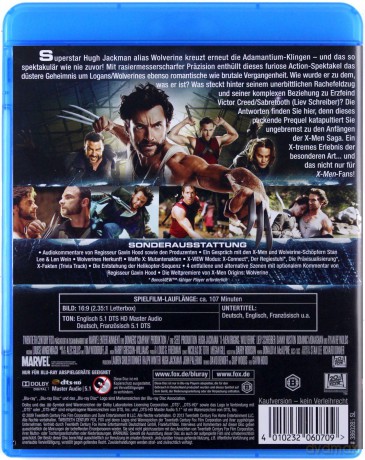 X-Men Origins: Wolverine (X-Men geneza: Wolverine) [Blu-Ray]