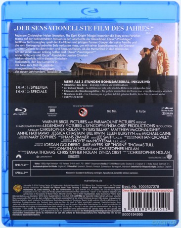 Interstellar [Blu-Ray] film