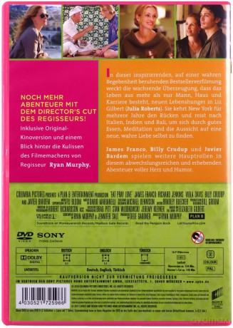 Eat Pray Love (Jedz, módl się, kochaj) [DVD]