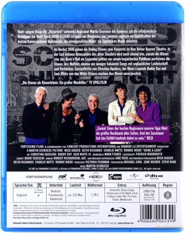 Shine a Light (Rolling Stones w blasku swiateł) [Blu-Ray]