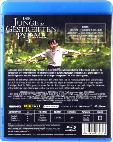 The Boy in the Striped Pyjamas (Chłopiec w pasiastej piżamie) [Blu-Ray]