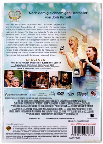 My Sister's Keeper (Bez mojej zgody) [DVD]