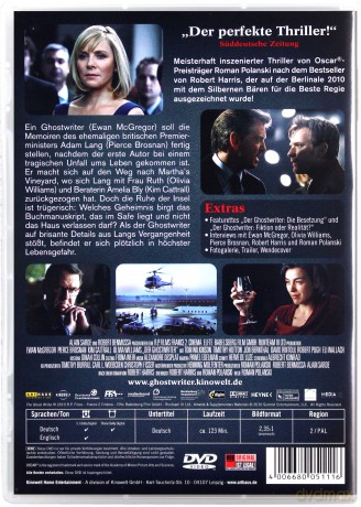 The Ghost Writer (Autor widmo) [DVD]