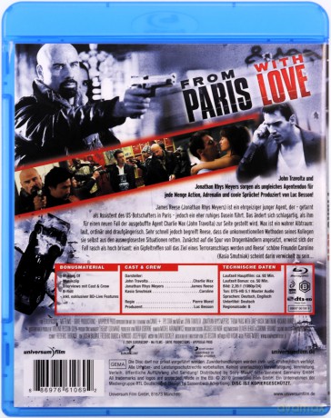 From Paris with Love (Pozdrowienia z Paryża) [Blu-Ray]