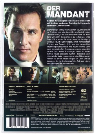 The Lincoln Lawyer (Prawnik z Lincolna) [DVD]