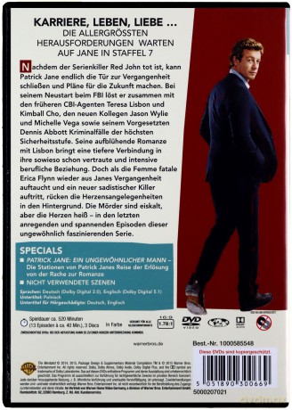 Mentalista Sezon 7 [3DVD]