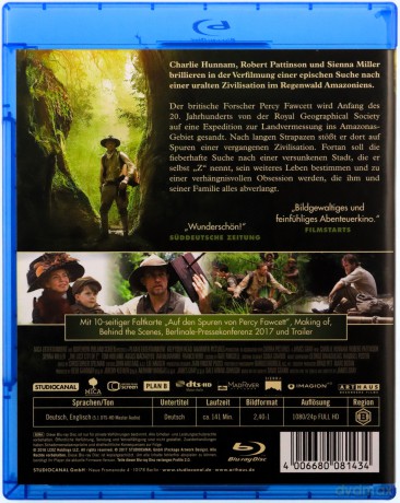 The Lost City of Z (Zaginione miasto Z) [Blu-Ray]