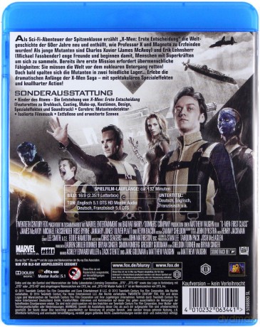 X-Men: First Class (X-Men: Pierwsza klasa) [Blu-Ray]