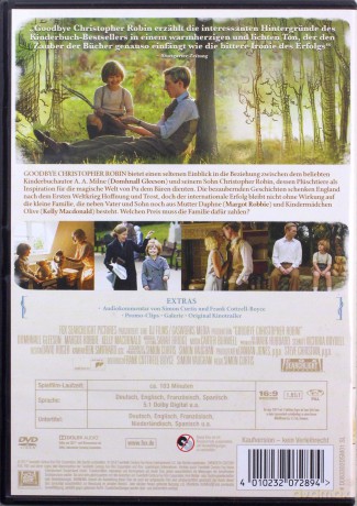 Goodbye Christopher Robin (Żegnaj Christopher Robin) [DVD]