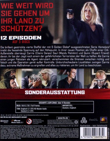 Homeland Season 4 [3xBlu-Ray]