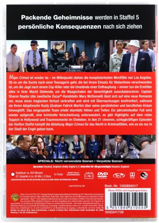 Major Crimes Season 5 (Mroczne zagadki Los Angeles Sezon 5) [5DVD]