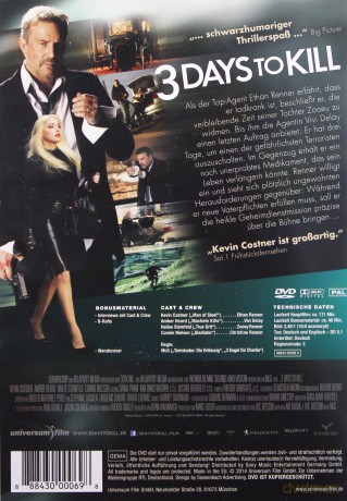 3 Days to Kill (72 godziny) [DVD]
