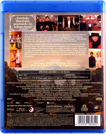Grand Budapest Hotel [Blu-Ray]