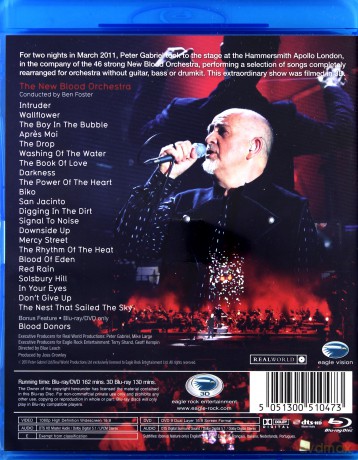 Peter Gabriel: New Blood - Live In London 3D [Blu-Ray 3D]+[Blu-Ray]+[DVD] 