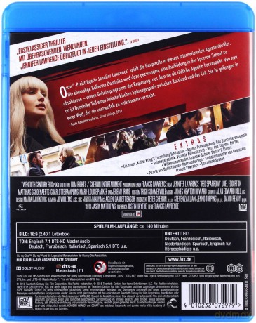 Red Sparrow (Czerwona jaskółka) [Blu-Ray]