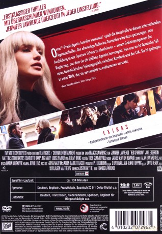 Red Sparrow (Czerwona jaskółka) [DVD]
