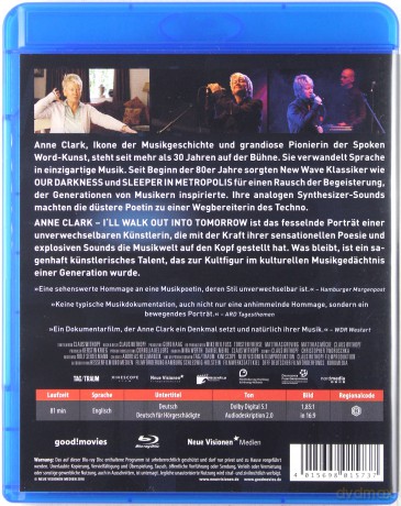 Anne Clark: I'll Walk Out Into Tomorrow [Blu-Ray]